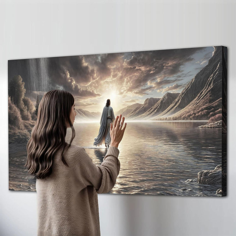 Art mural Jésus, marchant sur l'eau