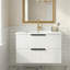 Meuble-lavabo mural avec lavabo en céramique et deux tiroirs-128923463-128923468