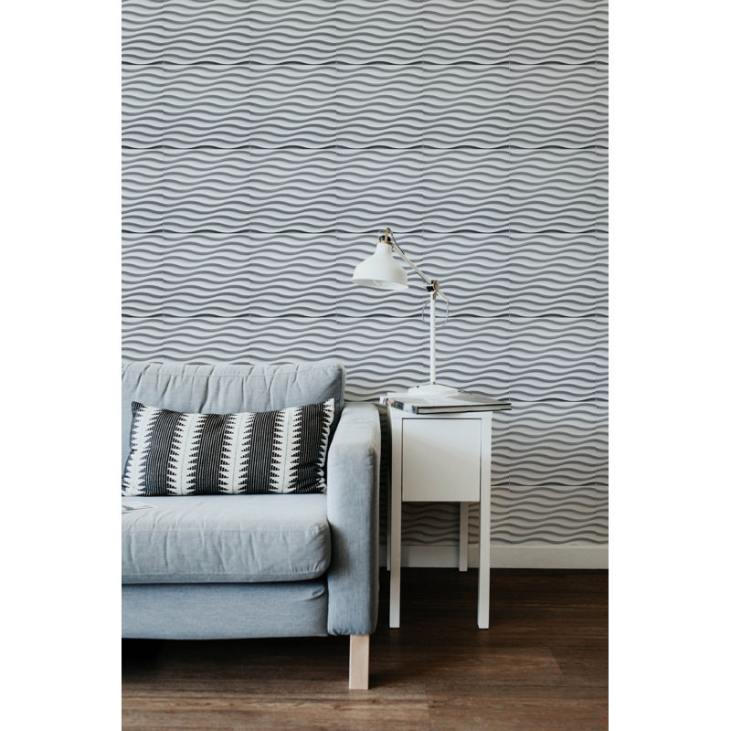 Panneau mural 3D blanc 19,7 po x 19,7 po Falkirk Ross
