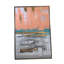 Coral Reef, peinture sur toile abstraite corail or bleu 61 po x 41 po