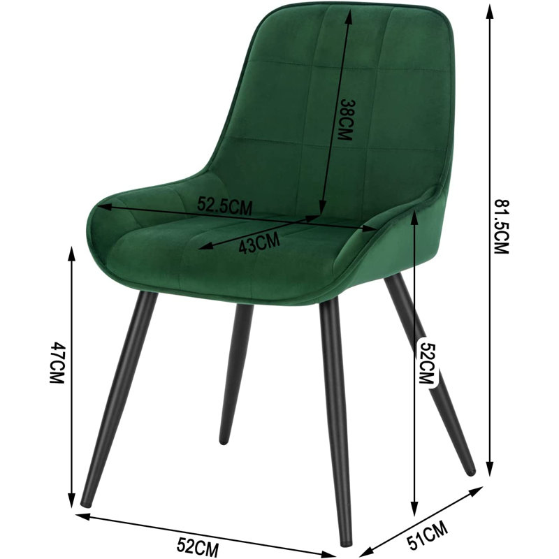 Aftinia Upholstered Dining Chair, Dark Green