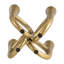 Porte-bougie conique en aluminium doré 9 po avec motif sculpté entrelacé pour la chambre à coucher