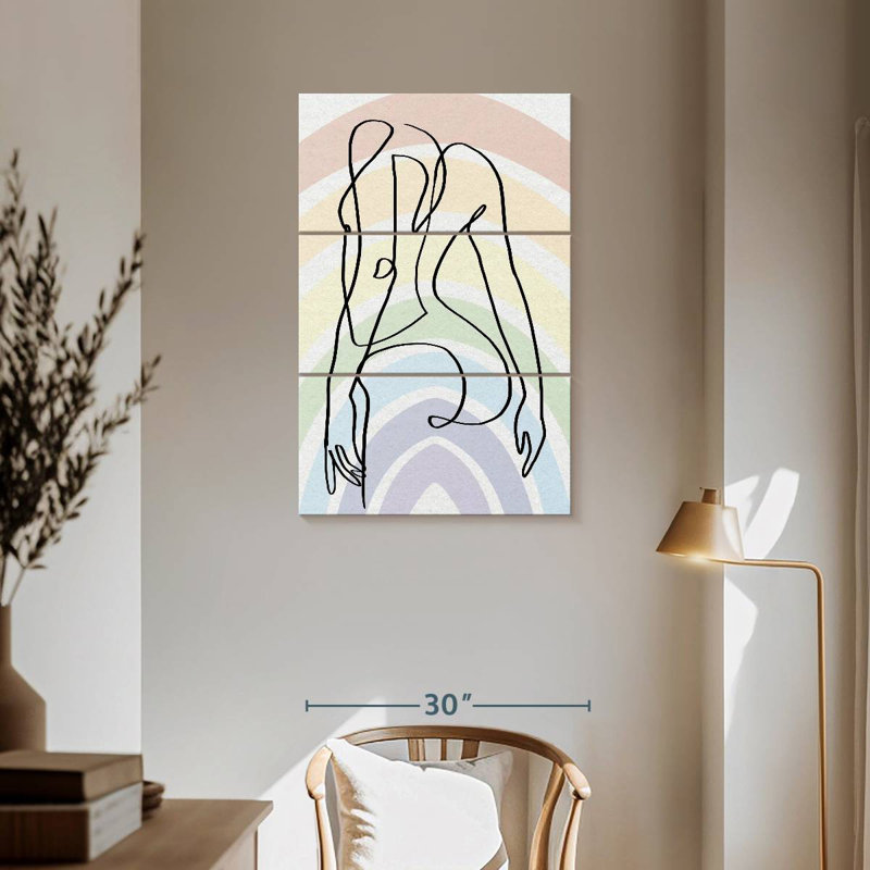 Hiltrun One Line Pride Curves, 57" H x 36" W