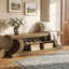 Banc de 63 po en bois avec tablettes de rangement à chaussures à 3 niveaux de style maison de campagne