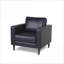 Fauteuil d'appoint Mid-Century capitonné en cuir, siège simple pour adultes, fauteuil d'appoint polyvalent pour le bureau de la chambre à coucher du salon