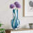12.5" Blue Clear Glass Abstract Vase-2023745866-2023745864
