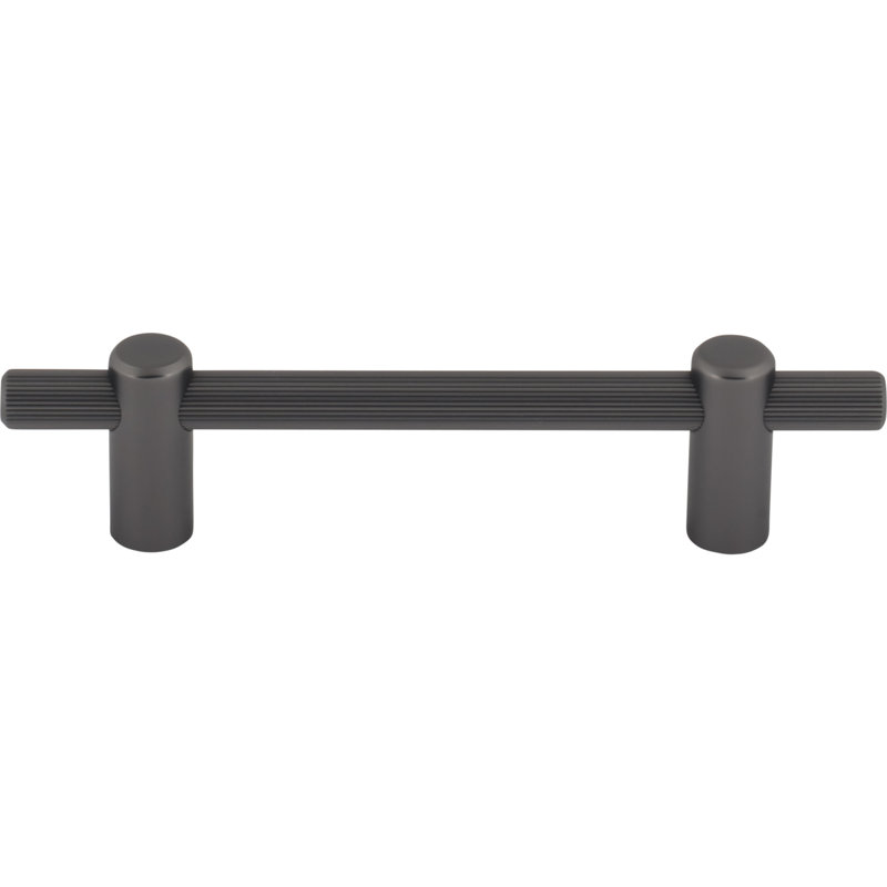 Dempsey Bar Pull, Gray, 3 3/4" Center To Center