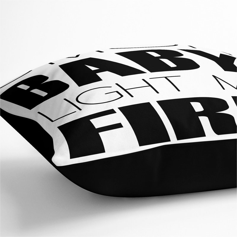 Square Cushion, 40cm H x 40cm W x 15cm D, Black