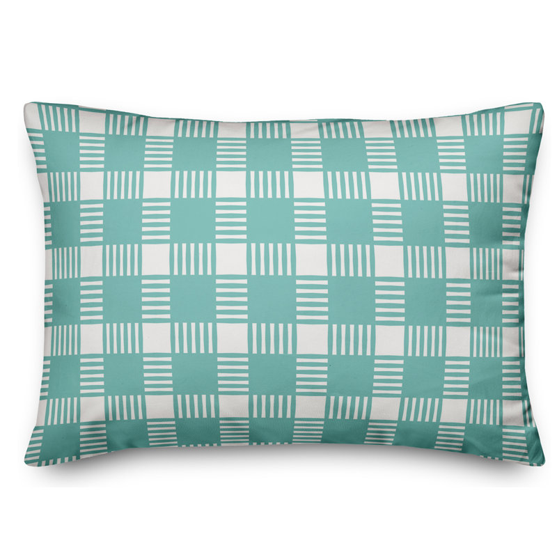 Coussin lombaire à carreaux écossais, Bleu