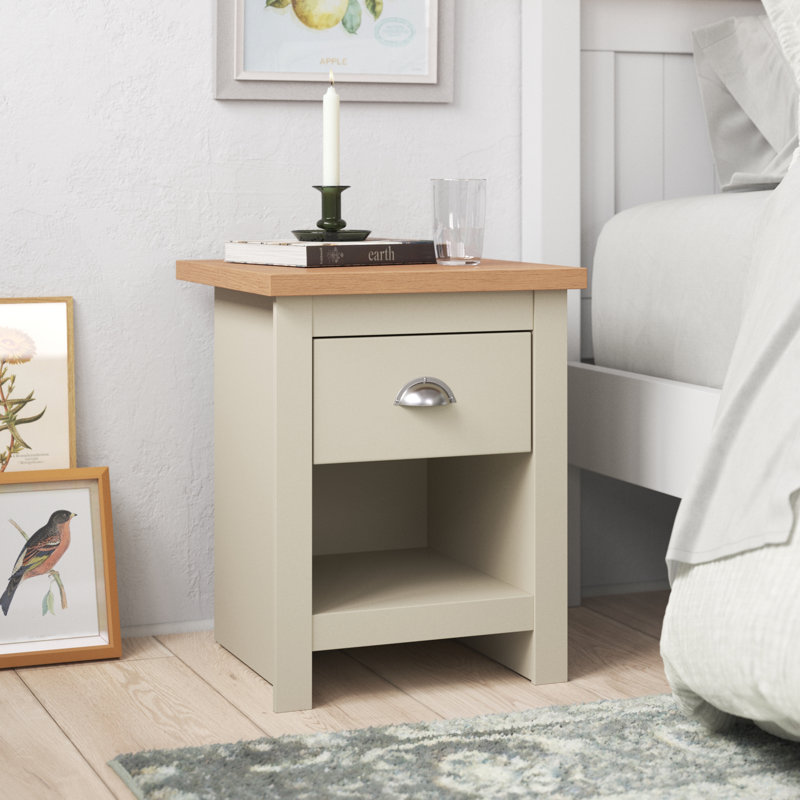Aquitaine 44.96cm W Particle Board / Chipboard Bedside Table