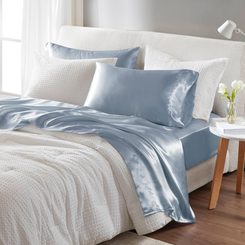 6 ensembles de literie PCSSoft, Bleu, Housse de couette pour grand lit + 5 pièces suppl