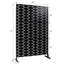 76 po H48 po écran d'intimité en métal - Installation simple pour les bureaux Clôture extérieure et intérieure autoportante noir