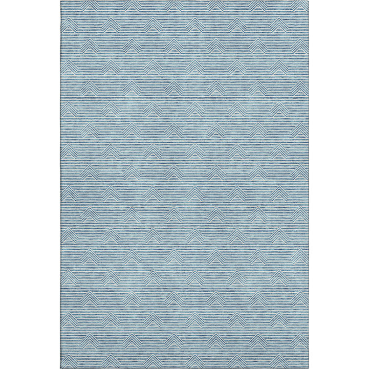 Premium Machine Washable Prisco Teal Rug
