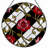7.8"H Rose Vine Stained Glass Window Panel-1123263736