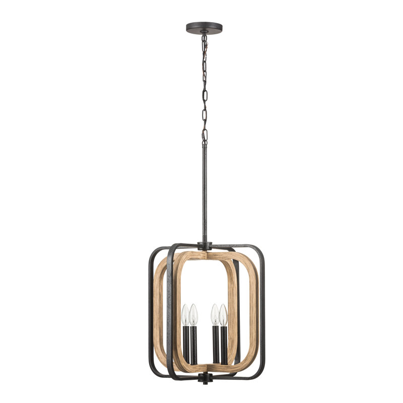 Krystin 4-Light Chandelier with Interlocking Frames
