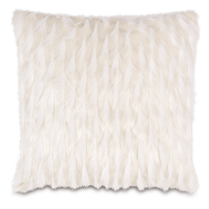 Geode Luxe Abstract Faux Fur Reversible Throw Pillow