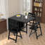 Folding Drop Leaf Dining Table and Chairs, Fully Assembled Solid Wood Space-Saving Kitchen Table and Chairs Set with Storage & Lockable Wheels-1351283955-1351283958-1351271634