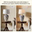 Lampe de table 26 po en porcelaine bleue et blanche