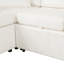 112.2" Sectional Sofa Pull-Out Sofa Bed Sleeper With A Storage Ottoman,Three Pillows And Charging Devices For Living Room