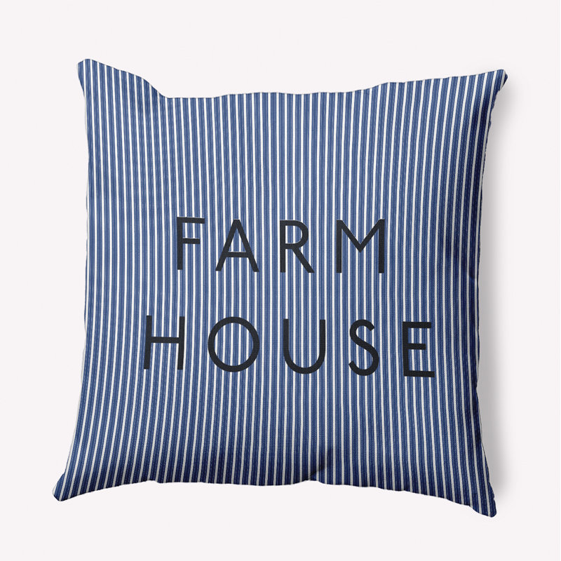  Housse de coussin décoratif en polyester / mélange de polyester par E by Design, Bleu, 18 po x 18 po