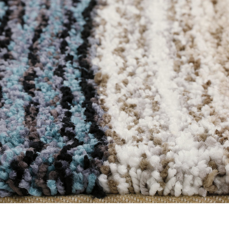 Funes Striped Hand Woven Area Rug, Rectangle 183 x 274cm