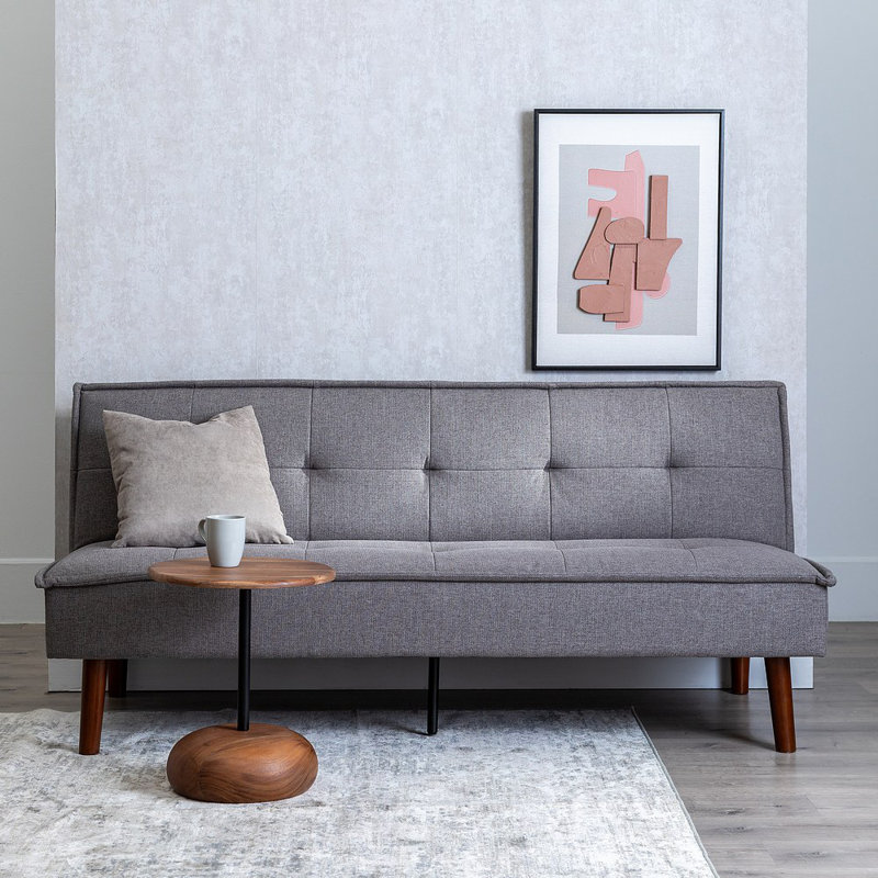 Mykonos 3 Seater Chenille Sofa Bed, Grey