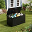 Boîte de rangement pour terrasse en résine robuste de 150 gallons Qeetex-132727188