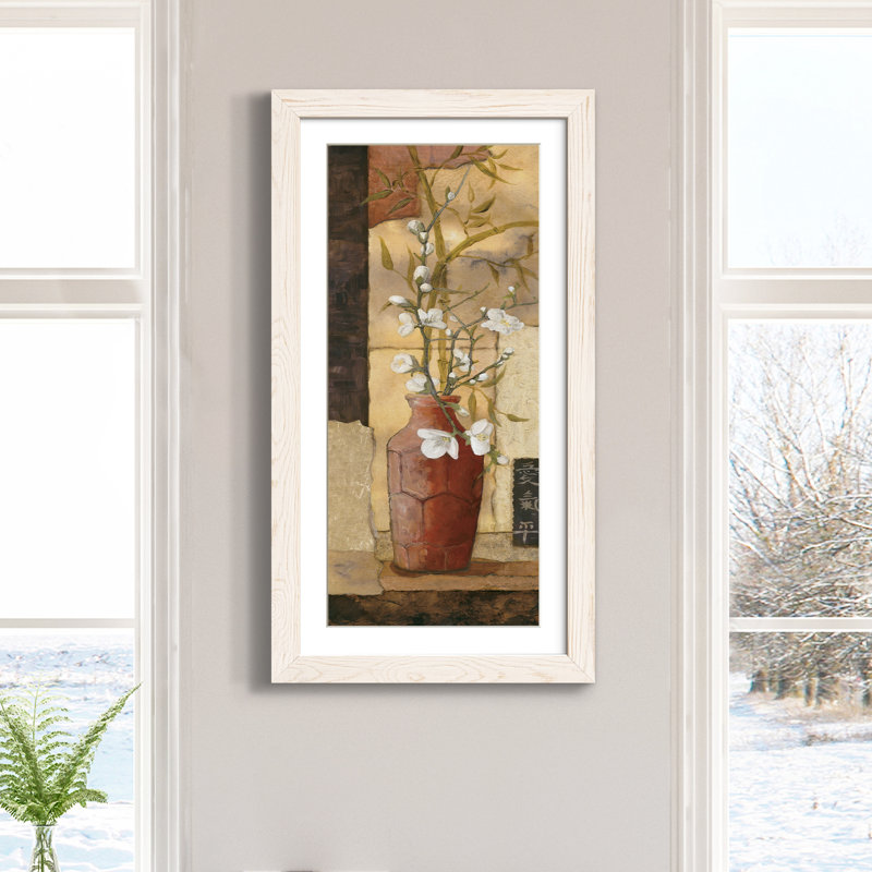 Mandarine II - Peinture sur toile encadrée, Blanc