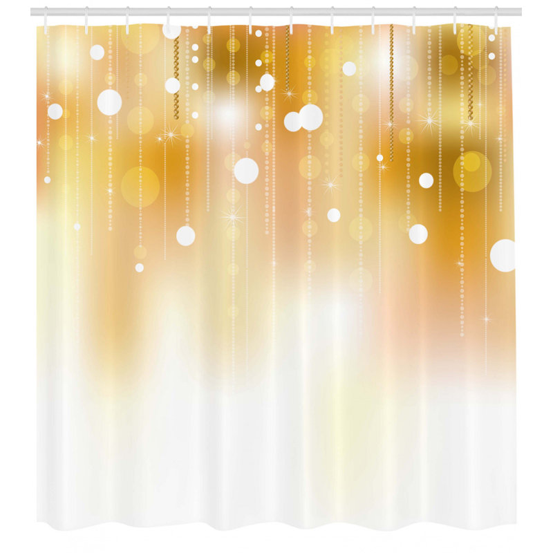Ensemble de rideau de douche perles + crochets, H 70 po x l 69 po