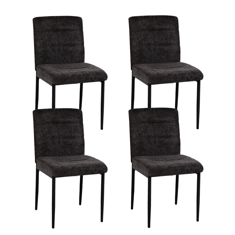 Upholstered Dining Chair, Black