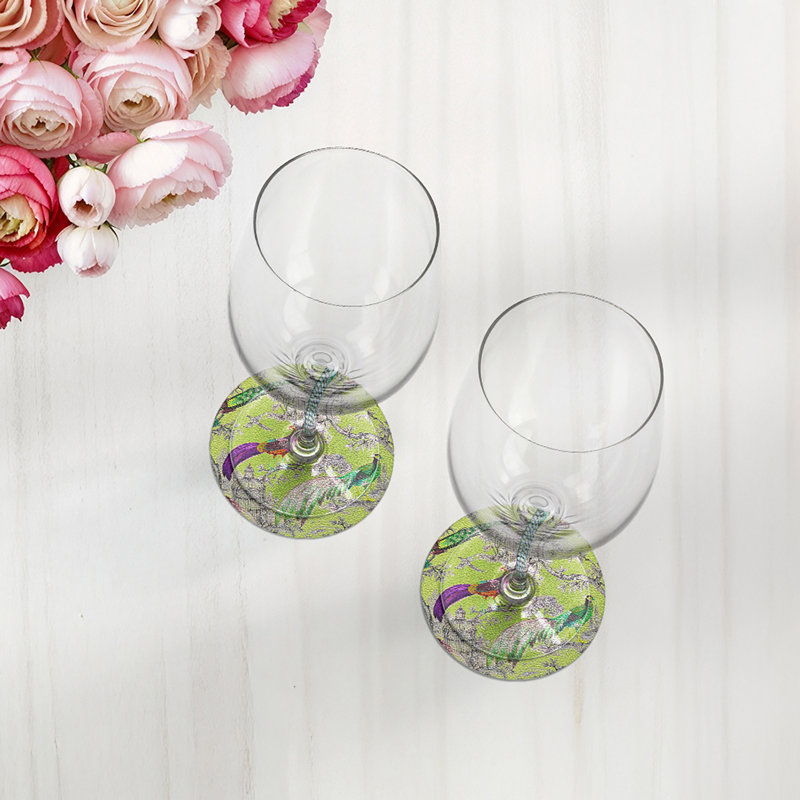 Sous-verres ronds en cuir Pheasant, Saint-Germain
