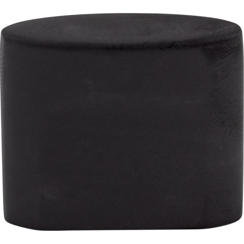 Oval Slot Oval Knob, 3/4" Knob Diameter, Black