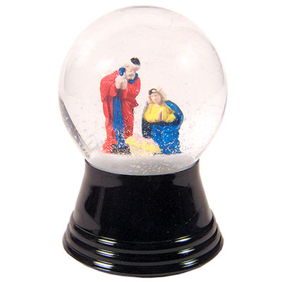 Globe terrestre pour la neige sainte famille