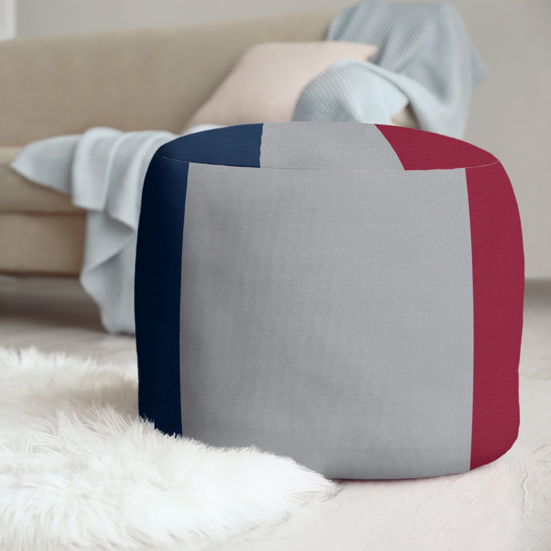 Repose-pieds repose-pieds rond 20,5", Winnipeg, Bleu nuit polaire / argent / rouge