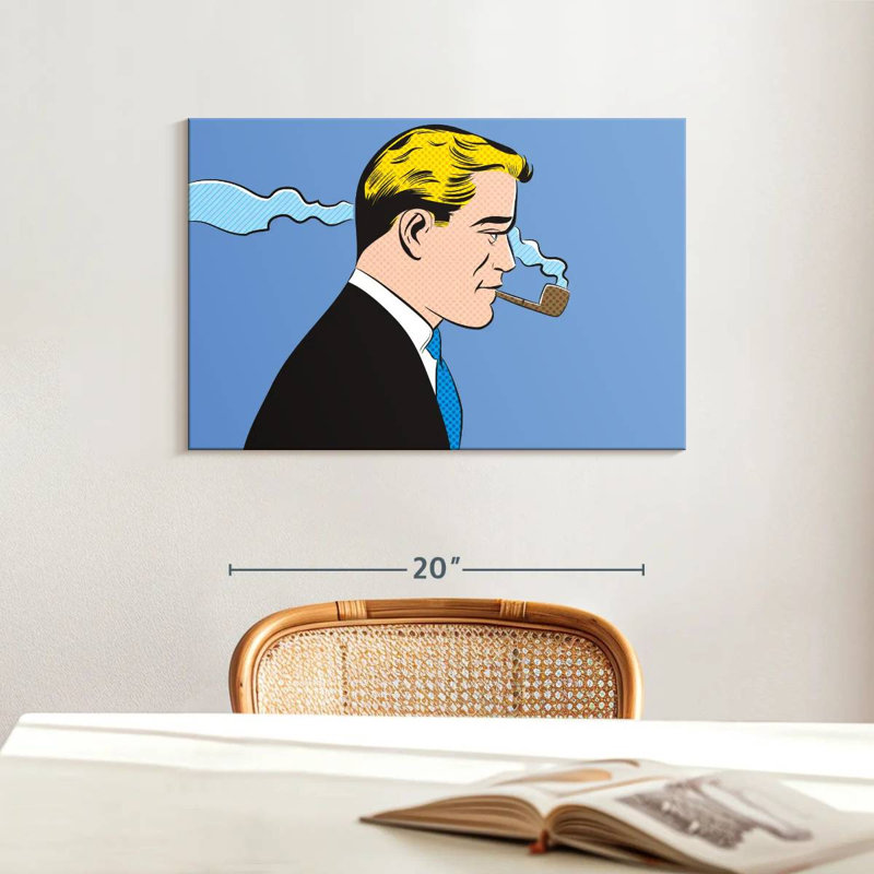 Leisha Man Smoking A Pipe, 16" H x 24" W