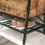 Banc de rangement industriel pour chaussures avec tablettes à 2 niveaux, tabouret avec espace de rangement caché, pour l'entrée -1947815633-1947815636