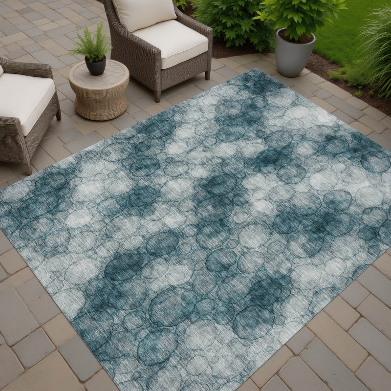 Machine Washable Indoor/Outdoor Chantille ACN2424 Abstract Rug, Rectangle 3' x 5'