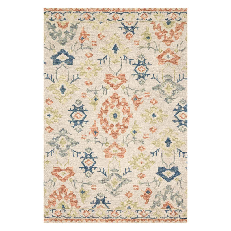 Tapis beige tissé à la machine Myah, Rectangle 2 pi 7 po x 4 pi 11 po