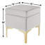 Repose-pieds carré standard en velours de 15 po de large Mortenson-615876329