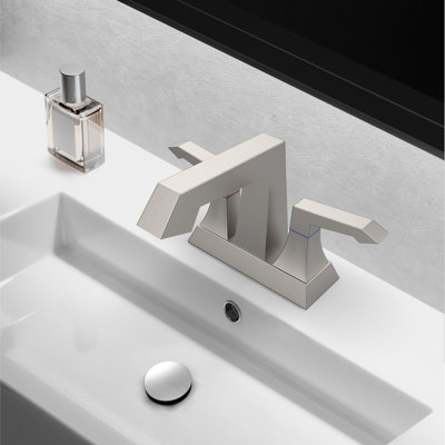 Robinet de salle de bain robuste à 2 poignées avec drain et trousses d'alimentation, style moderne