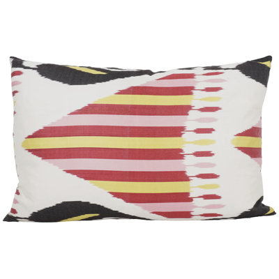 Silk Cotton Atlas Lumbar Pillow Cover And Insert