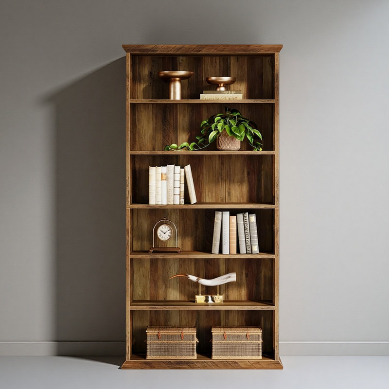 Storage Cabinet,Farmhouse Style Display Shelves,Spacious Bookshelf