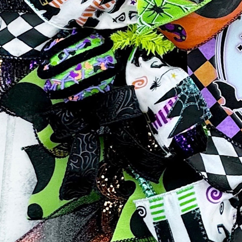 «I Put A Spell On You», couronne en maille d'Halloween