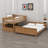 All-in-One Bunk Bed Solution with Storage Compartments, Ambient Color-Changing Illumination and Creative Pegboard Zone-2010294797