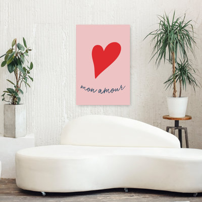 Monamourpinkred Ratioiso Romantic Abstract Contemporary Wall Art Print by Talitha McQueen - Print