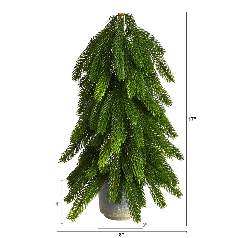 Sapin de Noël artificiel, H 17 po x l 8 po x P 8 po