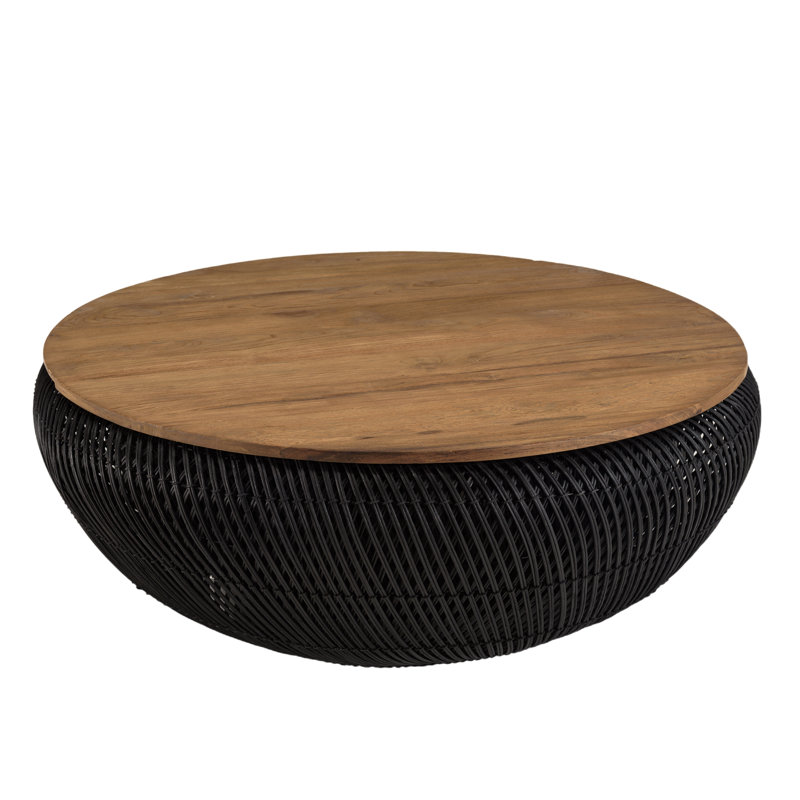 Aadhish Coffee Table, 36cm H x 100cm W x 100cm D, Black