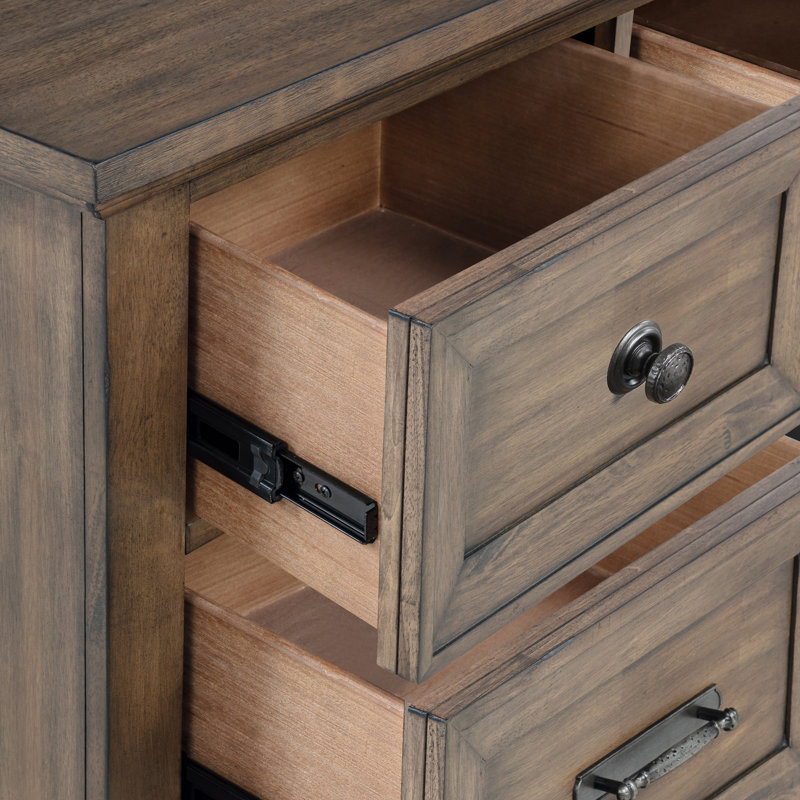 Gurkamal Wood 9-Drawer Dresser, Brown