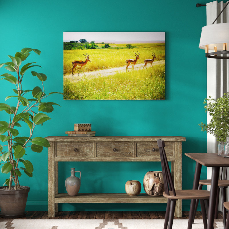 African Plains I by Golie Miamee - Print on Canvas, 51cm H x 76cm W, Wrapped Canvas