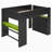 Wood Bed With Height-Adjustable Desk,Wardrobe,Ample Storage Space,And RGB Light-1379693544
